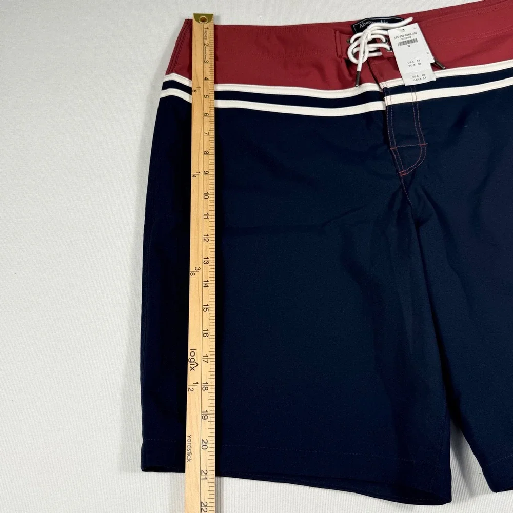 Abercrombie & Fitch‎ Board Shorts 36 Navy Red 9